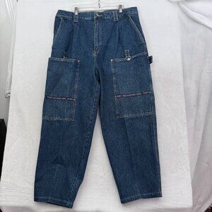 Vintage Boxx Jeans Rough Wear Mens 40x32 (38x28) Blue Hip Hop Baggy Wide Leg Y2K